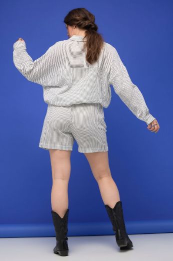 Moda za polnejše Hlače kratke na pruge plus velikost, xxl, Ulla Popken in Johann Popken (JP1880)