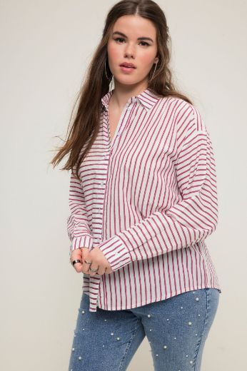 Moda za polnejše Bluza dugih rukava na pruge plus velikost, xxl, Ulla Popken in Johann Popken (JP1880)
