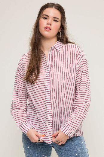 Moda za polnejše Bluza dugih rukava na pruge plus velikost, xxl, Ulla Popken in Johann Popken (JP1880)