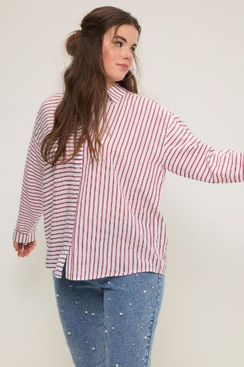 Moda za polnejše Bluza dugih rukava na pruge plus velikost, xxl, Ulla Popken in Johann Popken (JP1880)