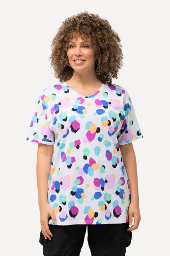 Moda za polnejše Majica kratkih rukava s printom nepravilnih krugova plus velikost, xxl, Ulla Popken in Johann Popken (JP1880)