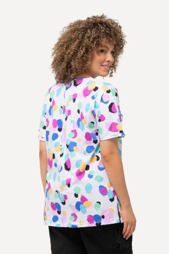 Moda za polnejše Majica kratkih rukava s printom nepravilnih krugova plus velikost, xxl, Ulla Popken in Johann Popken (JP1880)
