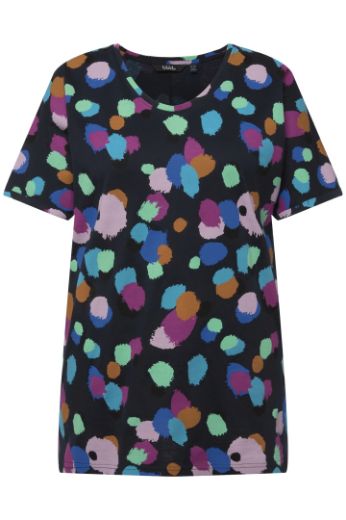 Moda za polnejše Majica kratkih rukava s printom nepravilnih krugova plus velikost, xxl, Ulla Popken in Johann Popken (JP1880)