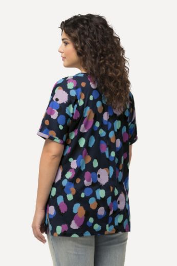 Moda za polnejše Majica kratkih rukava s printom nepravilnih krugova plus velikost, xxl, Ulla Popken in Johann Popken (JP1880)
