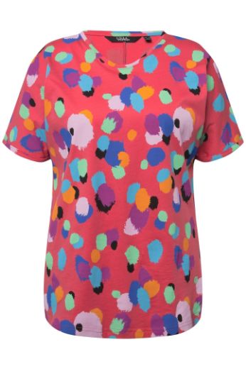 Moda za polnejše Majica kratkih rukava s printom nepravilnih krugova plus velikost, xxl, Ulla Popken in Johann Popken (JP1880)