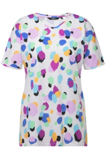 Moda za polnejše Majica kratkih rukava s printom nepravilnih krugova plus velikost, xxl, Ulla Popken in Johann Popken (JP1880)