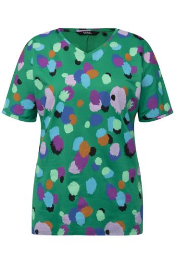 Moda za polnejše Majica kratkih rukava s printom nepravilnih krugova plus velikost, xxl, Ulla Popken in Johann Popken (JP1880)