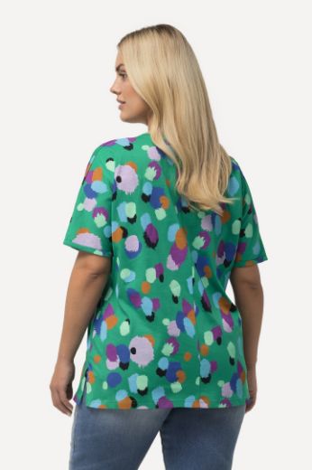 Moda za polnejše Majica kratkih rukava s printom nepravilnih krugova plus velikost, xxl, Ulla Popken in Johann Popken (JP1880)
