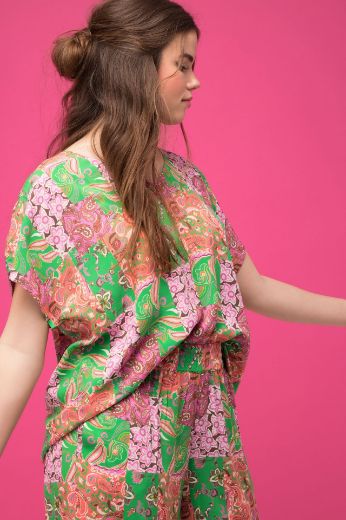 Moda za polnejše Bluza V izreza s printom plus velikost, xxl, Ulla Popken in Johann Popken (JP1880)
