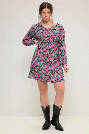 Moda za polnejše Haljina kraćeg kroja dugih rukava plus velikost, xxl, Ulla Popken in Johann Popken (JP1880)