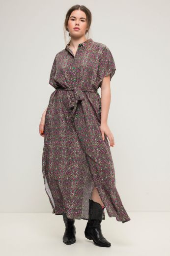 Moda za polnejše Haljina maxi na vezanje plus velikost, xxl, Ulla Popken in Johann Popken (JP1880)