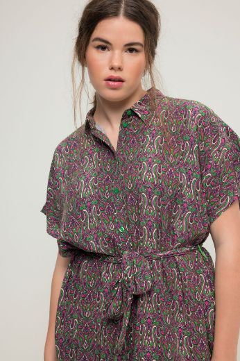 Moda za polnejše Haljina maxi na vezanje plus velikost, xxl, Ulla Popken in Johann Popken (JP1880)