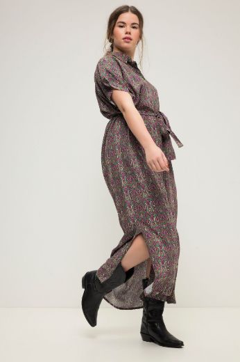 Moda za polnejše Haljina maxi na vezanje plus velikost, xxl, Ulla Popken in Johann Popken (JP1880)