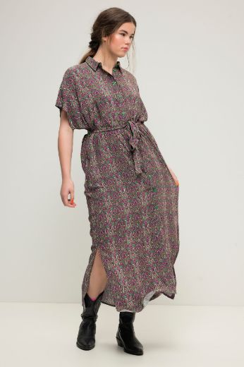 Moda za polnejše Haljina maxi na vezanje plus velikost, xxl, Ulla Popken in Johann Popken (JP1880)