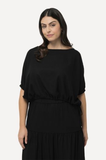Moda za polnejše Bluza kraći model na vezanje plus velikost, xxl, Ulla Popken in Johann Popken (JP1880)