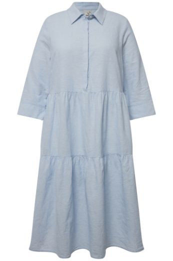 Moda za polnejše Haljina lanena 3/4 rukavi plus velikost, xxl, Ulla Popken in Johann Popken (JP1880)