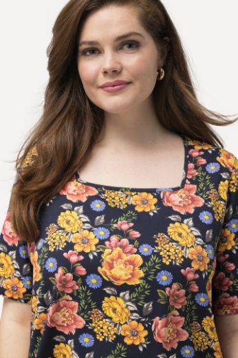 Moda za polnejše Majica kratkih rukava cvjetnog printa plus velikost, xxl, Ulla Popken in Johann Popken (JP1880)