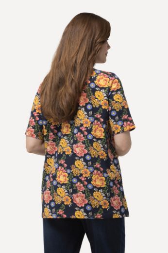 Moda za polnejše Majica kratkih rukava cvjetnog printa plus velikost, xxl, Ulla Popken in Johann Popken (JP1880)