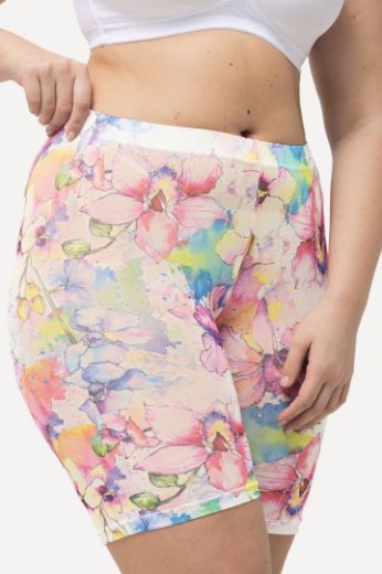 Moda za polnejše Hlače biciklističke cvjetnog printa plus velikost, xxl, Ulla Popken in Johann Popken (JP1880)