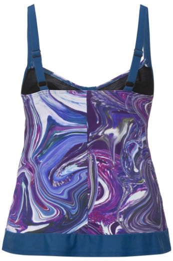 Moda za polnejše Kupaći kostim Tankini s motivom mramora plus velikost, xxl, Ulla Popken in Johann Popken (JP1880)