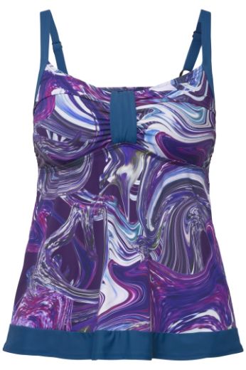 Moda za polnejše Kupaći kostim Tankini s motivom mramora plus velikost, xxl, Ulla Popken in Johann Popken (JP1880)