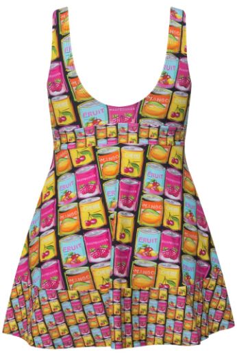 Moda za polnejše Kupaći kostim haljina s printom voća plus velikost, xxl, Ulla Popken in Johann Popken (JP1880)