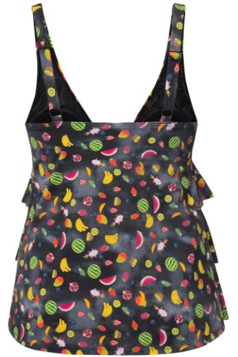 Moda za polnejše Kupaći kostim Tankini s volanima i printom voća plus velikost, xxl, Ulla Popken in Johann Popken (JP1880)
