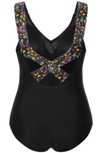 Moda za polnejše Kupaći kostim jednodijelni s trakama na leđima plus velikost, xxl, Ulla Popken in Johann Popken (JP1880)