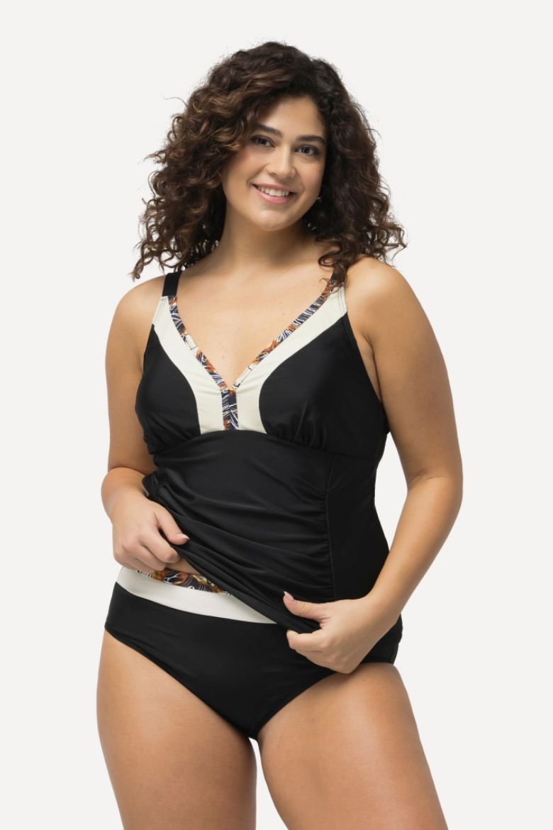 Moda za polnejše Kupaći kostim Tankini V izreza plus velikost, xxl, Ulla Popken in Johann Popken (JP1880)