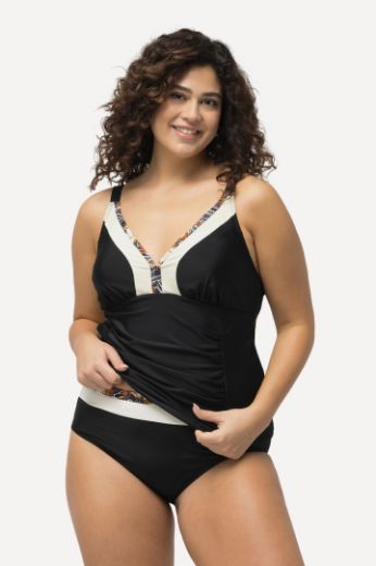 Moda za polnejše Kupaći kostim Tankini V izreza plus velikost, xxl, Ulla Popken in Johann Popken (JP1880)