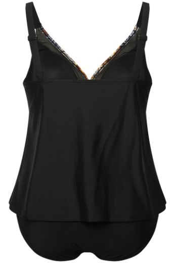 Moda za polnejše Kupaći kostim Tankini V izreza plus velikost, xxl, Ulla Popken in Johann Popken (JP1880)