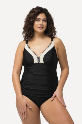 Moda za polnejše Kupaći kostim Tankini V izreza plus velikost, xxl, Ulla Popken in Johann Popken (JP1880)