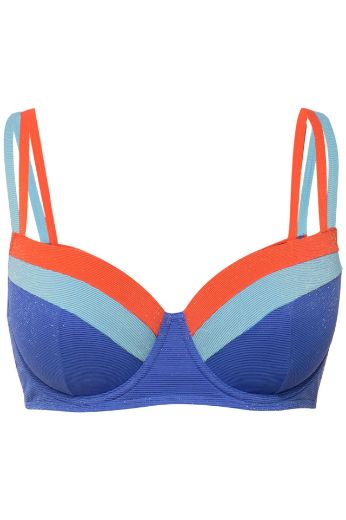 Moda za polnejše Kupaći kostim dvodijelni s prugama plus velikost, xxl, Ulla Popken in Johann Popken (JP1880)