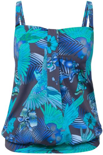 Moda za polnejše Kupaći kostim Tankini s printom ptica plus velikost, xxl, Ulla Popken in Johann Popken (JP1880)