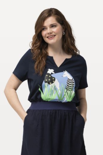 Moda za polnejše Majica kratkih rukava A kroja motiv psa plus velikost, xxl, Ulla Popken in Johann Popken (JP1880)