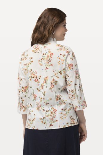 Moda za polnejše Bluza povišenog ovratnika cvjetnog printa plus velikost, xxl, Ulla Popken in Johann Popken (JP1880)