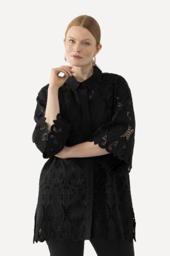 Moda za polnejše Košulja 3/4 rukavi od čipke plus velikost, xxl, Ulla Popken in Johann Popken (JP1880)