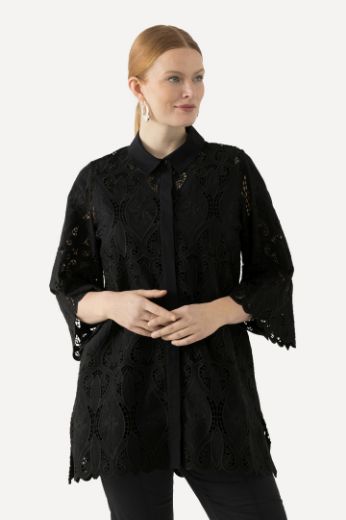 Moda za polnejše Košulja 3/4 rukavi od čipke plus velikost, xxl, Ulla Popken in Johann Popken (JP1880)