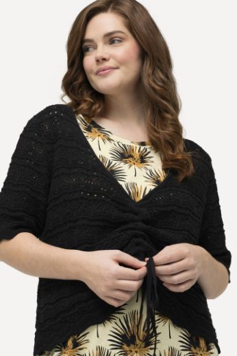 Moda za polnejše Bolero pleteni kratkih rukava plus velikost, xxl, Ulla Popken in Johann Popken (JP1880)