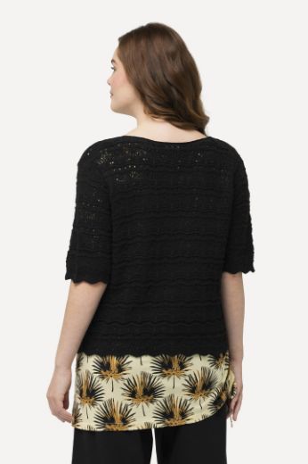Moda za polnejše Bolero pleteni kratkih rukava plus velikost, xxl, Ulla Popken in Johann Popken (JP1880)