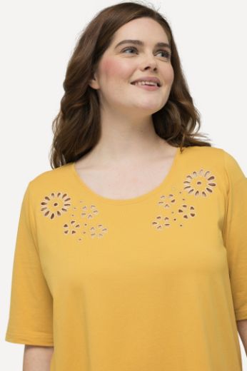 Moda za polnejše Majica kratkih rukava asimetrična s ukrasnim vezom plus velikost, xxl, Ulla Popken in Johann Popken (JP1880)