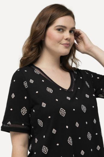 Moda za polnejše Majica kratkih rukava asimetrična V izreza plus velikost, xxl, Ulla Popken in Johann Popken (JP1880)
