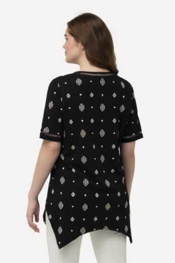 Moda za polnejše Majica kratkih rukava asimetrična V izreza plus velikost, xxl, Ulla Popken in Johann Popken (JP1880)