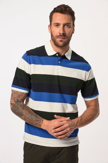 Moda za polnejše Majica polo kratkih rukava na pruge plus velikost, xxl, Ulla Popken in Johann Popken (JP1880)