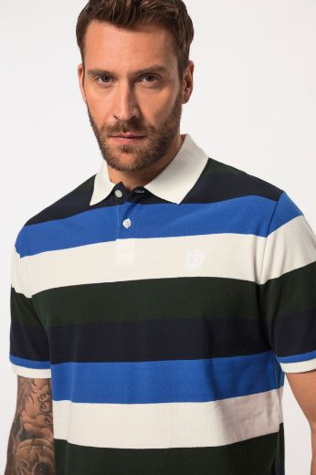 Moda za polnejše Majica polo kratkih rukava na pruge plus velikost, xxl, Ulla Popken in Johann Popken (JP1880)