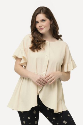Moda za polnejše Jakna lagana kratkih rukava  s volanima plus velikost, xxl, Ulla Popken in Johann Popken (JP1880)
