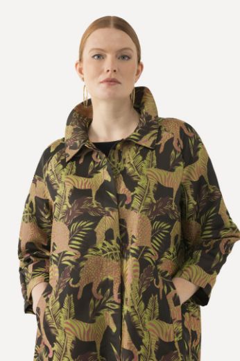 Moda za polnejše Jakna lagana s tropskim motivom plus velikost, xxl, Ulla Popken in Johann Popken (JP1880)