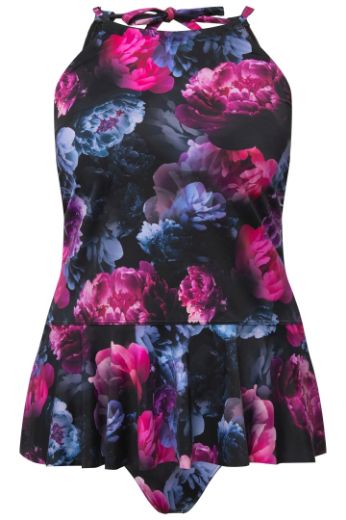 Moda za polnejše Kupaći kostim Tankini s volanom plus velikost, xxl, Ulla Popken in Johann Popken (JP1880)