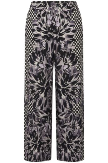 Moda za polnejše Hlače lagane s printom plus velikost, xxl, Ulla Popken in Johann Popken (JP1880)