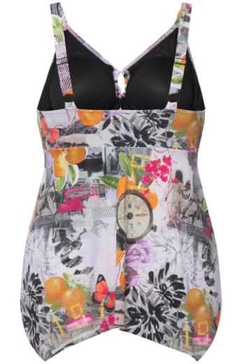 Moda za polnejše Kupaći kostim Tankini s printom voća plus velikost, xxl, Ulla Popken in Johann Popken (JP1880)